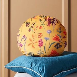 Anthropologie Maureen Velvet Pillow Round